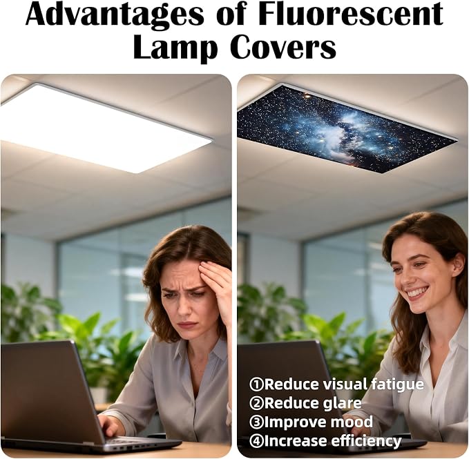 4 Pcs Fluorescent Light Covers