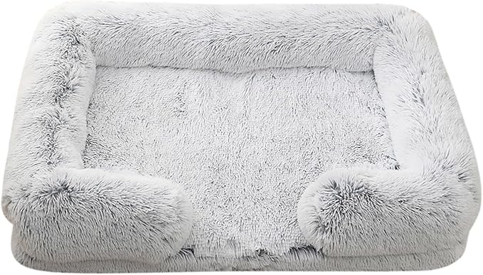 Dog Beds Large Sized dog Orthopedic, Sofa Dog Bed with Waterproof Lining and Nonskid Bottom, Rectangle Washable Dog Bed for Medium Small Dogs and Cats Comfortable ( Color : Gray , Size : 31 x 21" )