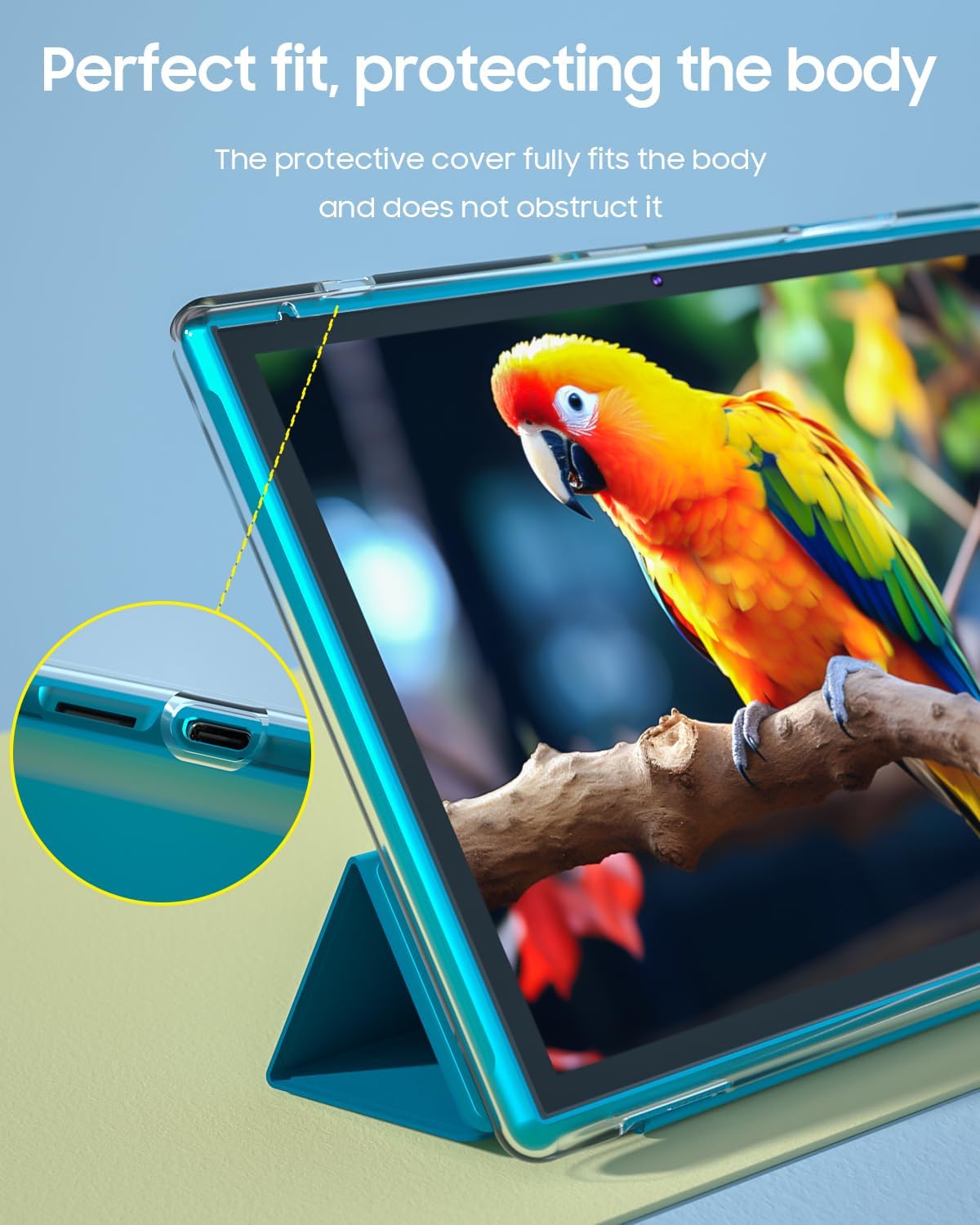 Android Tablet 2 in 1 with Keyboard Case Mouse Stylus, 10 inch Tablet Android 15 Tablets PC, 8GB RAM+32GB ROM Support 1TB Expandable, 6000mAh Battery 10.1" Tableta 2MP+8MP Dual Camera WiFi-6 Tablets