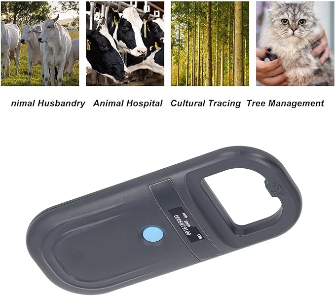 Animal Chip Scanner Handheld Pet Chip Reader for Railway Inspection, 90 Minutes Fully Charged, Sensitive Response, Non Slip Function