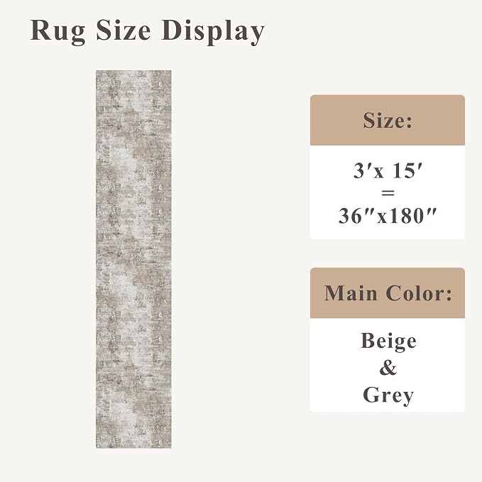 3x15 Ft Long Hallway Runner Rug