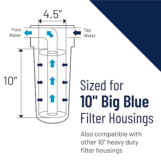 Pentair Pentek WP5BB97P Big Blue Sediment Water Filter, Whole House