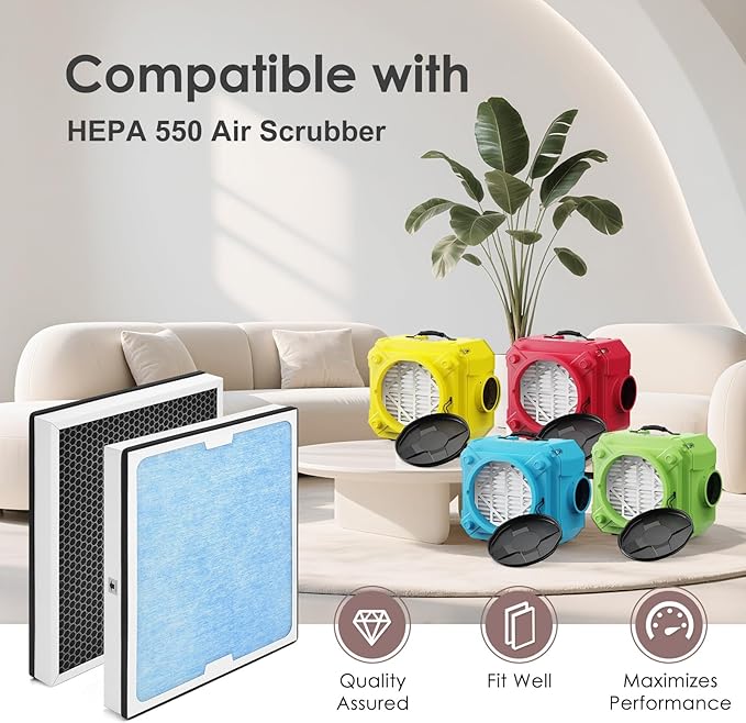 550 HEPA & Activated Carbon Filter Replacement Set Compatible
