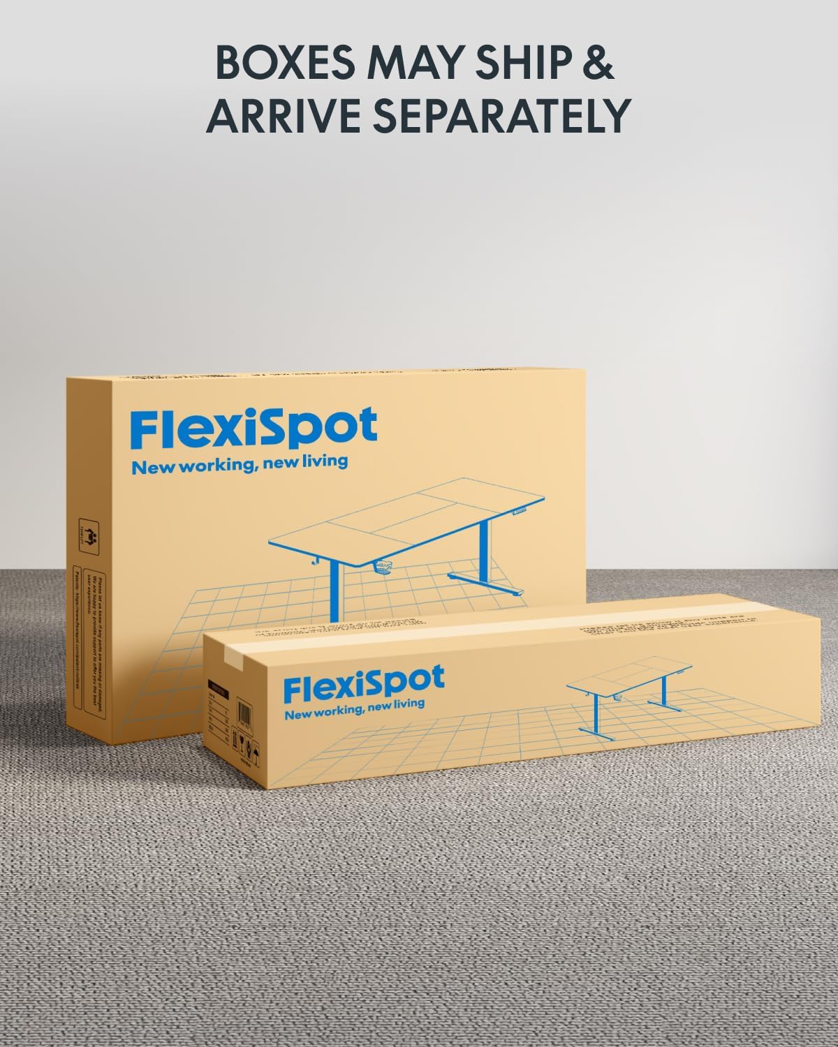 FLEXISPOT 63"x32" Height Adjustable Commercial Office Standing Desk