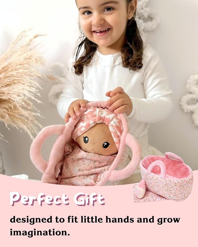 LeyaDoll Soft Baby Doll Set, Pretend Play