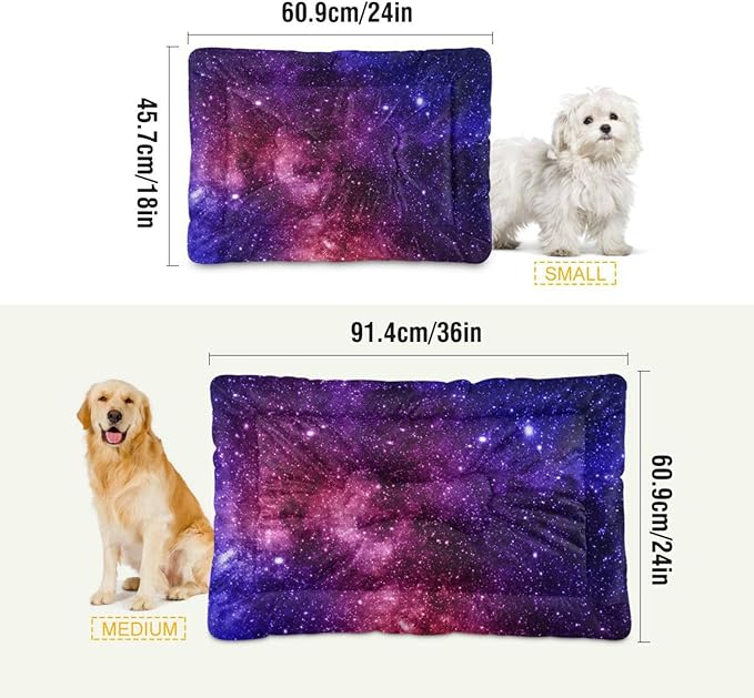 Pet Bed Star Sky Dog Bed Mat Absorbing Non Slip Pad Pet Sleeping Mat for Small, Medium, and Large Dogs Puppy Cat 36 in x 24 in