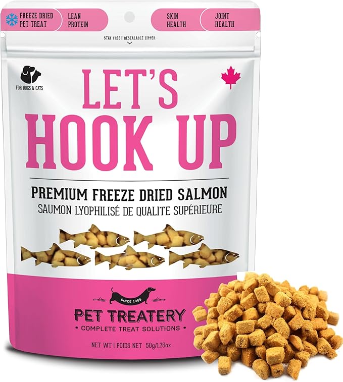 The Granville Island Pet Treatery Dehydrated Wild Salmon Treats for Dogs & Cats (1.76 oz, Pack of 1) Single Ingredient to Maintain Nutrients Vitamins and Healthy Oils Made in Canada