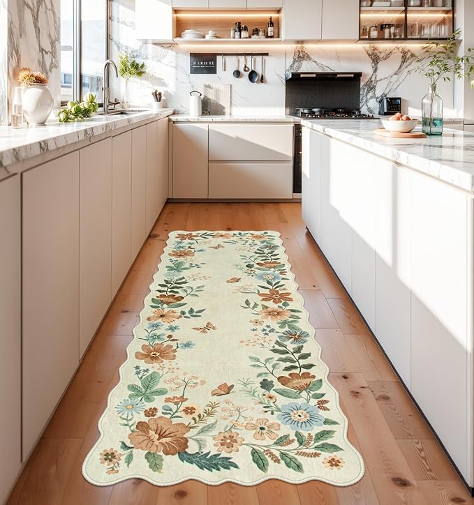Lahome Floral Kitchen Runner Rug, 2X6 Rug Runners