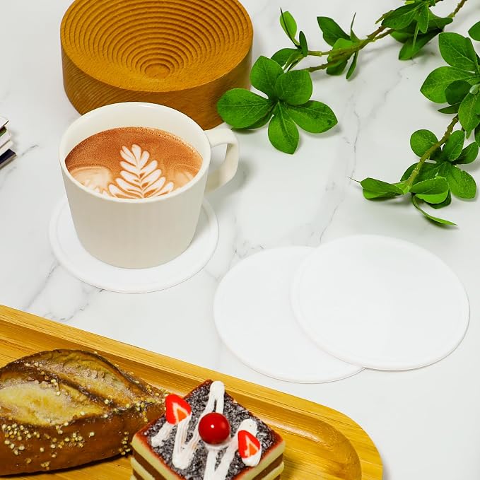 4 Packs Non Slip Silicone Drink Coasters