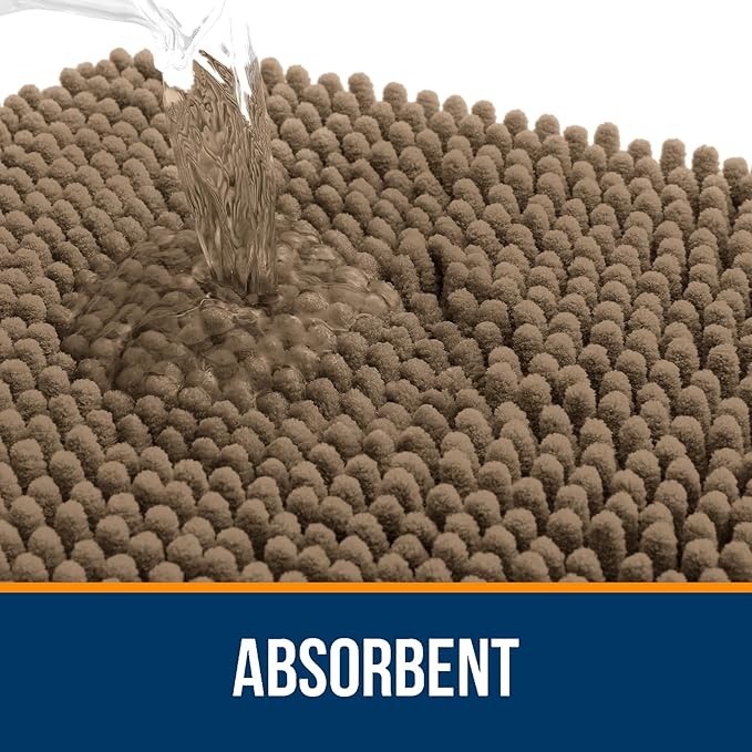 OLANLY Large Bathroom Rugs 70x46, Extra Soft Absorbent Chenille Bath Rugs