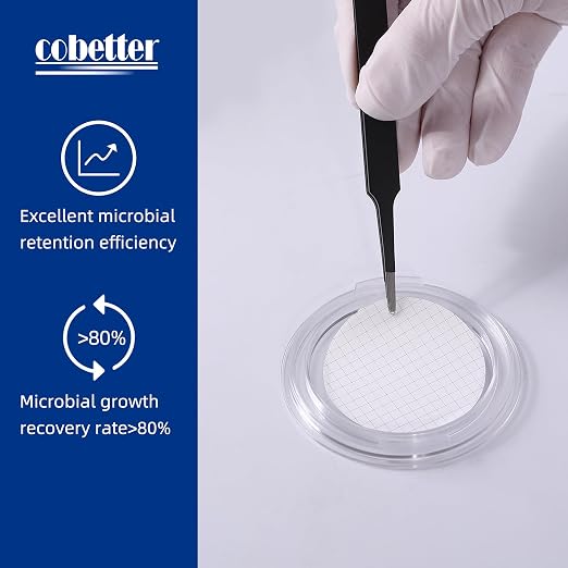 100Pack MCE Gridded Membrane Filter 47mm 0.45μm Mixed Cellulose Esters Membrane