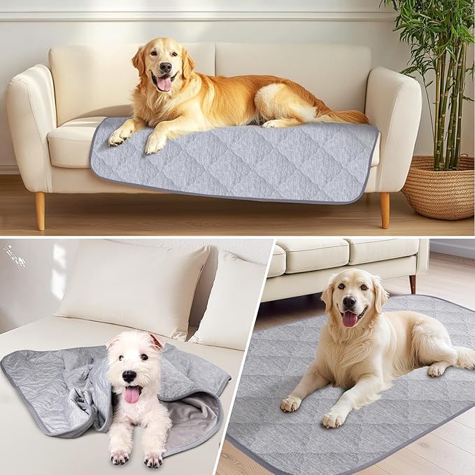 Premium Dog Cooling Blanket,Ultra-Soft&Lightweight Reversible Throw for Dogs,Washable Pet Throw Blanket with Q-MAX>0.4 for Summer,Couch Protector&Dog Bed Cover&Reusable&Built-in Strap "30x40"