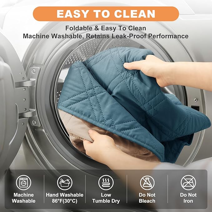 100% Waterproof Dog Couch Protector, Triple-Layer Waterproof Dog Bed Cover Pet Blanket Reversible 2-Tone Sofa Shield, Non-Slip Furniture Guard for Pets(68×82 Inch, Gray Blue+Apricot)