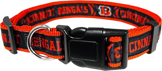 NFL Bengals Dog & Cat Collar - Shiny & Colorful Football Team Collar Licensed by The NFL