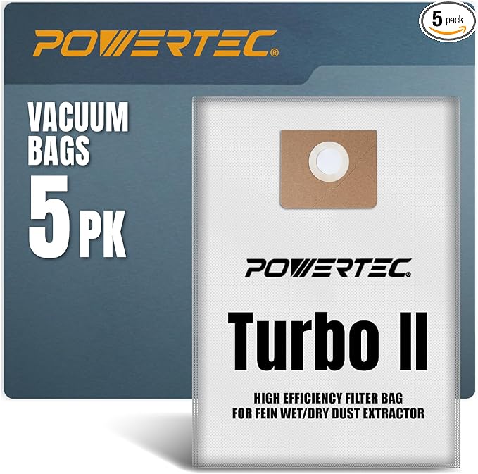 POWERTEC Fleece Filter Bag 5 Pack
