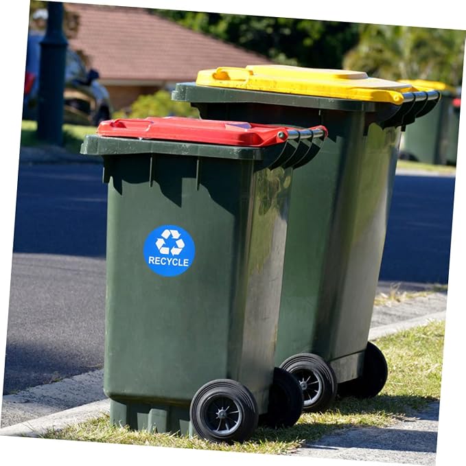 8pcs Trash Sorting Decals Self-Adhesive Waste Container Stickers