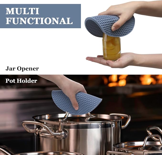 Silicone Trivets for Hot Dishes, Heat Resistant Non-Slip Silicone Trivet Mats