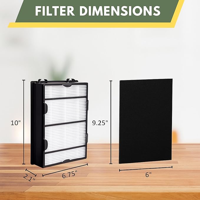 Nispira True HEPA + Carbon Pre Filter Replacement Compatible