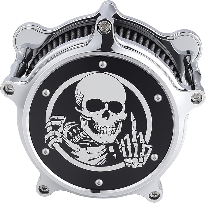 Motorcycle Air Filter Skull Style Air Cleaner