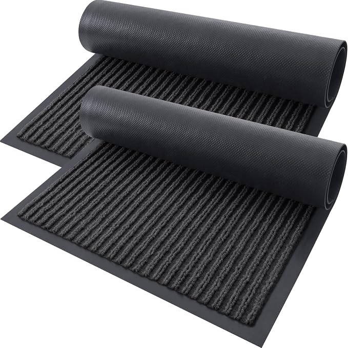 OLANLY Front Door Mat Indoor Outdoor Entrance, Waterproof Heavy Duty Doormat