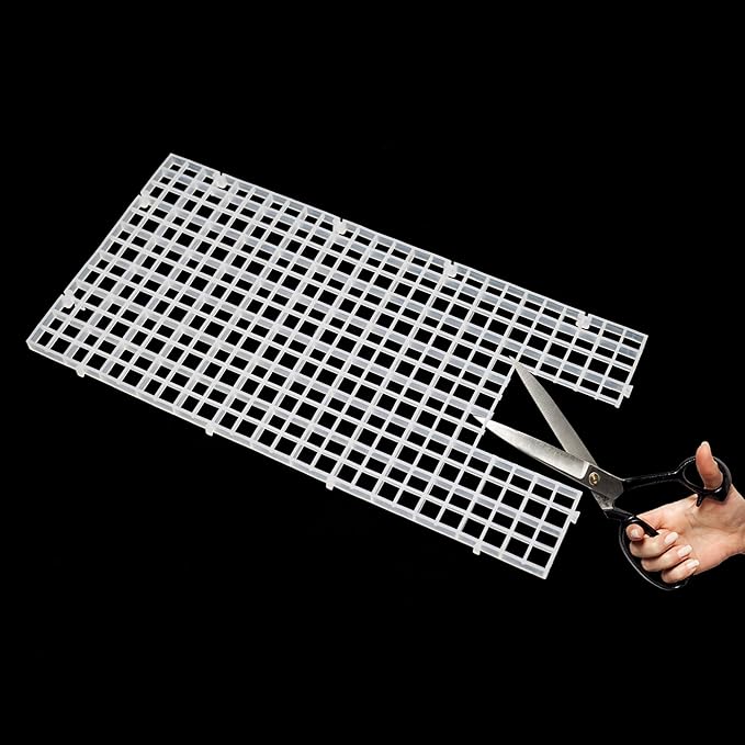 ALEGI 24 Pcs Aquarium Fish Tank Divider Plastic Egg Crate Aquarium Filter Bottom Tray Grid Isolation Board Partition Net Pane Separator (S 24pcs)