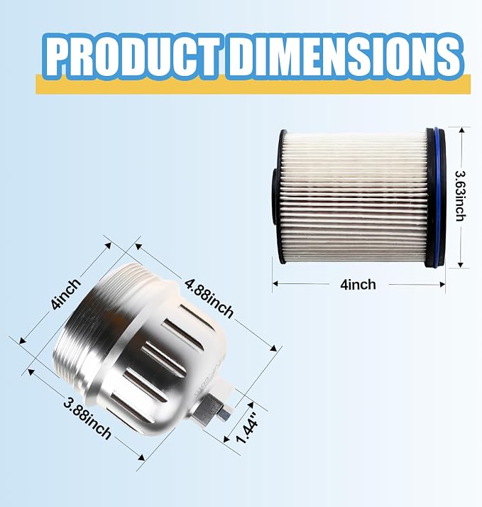 iFJF TP1015 Fuel Filter and 134001 Housing Cap Replacement