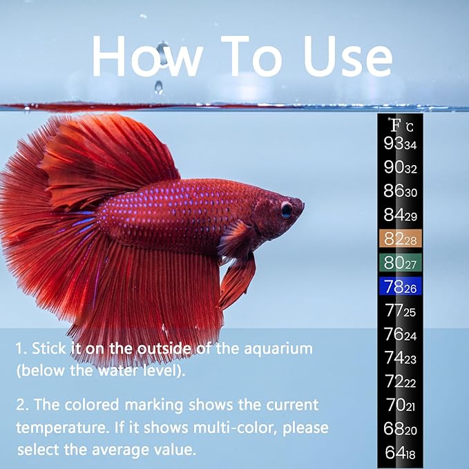 AQUANEAT Aquarium Heater, 100W Fish Tank Heater, Adjustable Submersible Water Thermostat with Thermometer