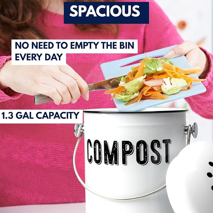 Granrosi Countertop Compost Bin Kitchen