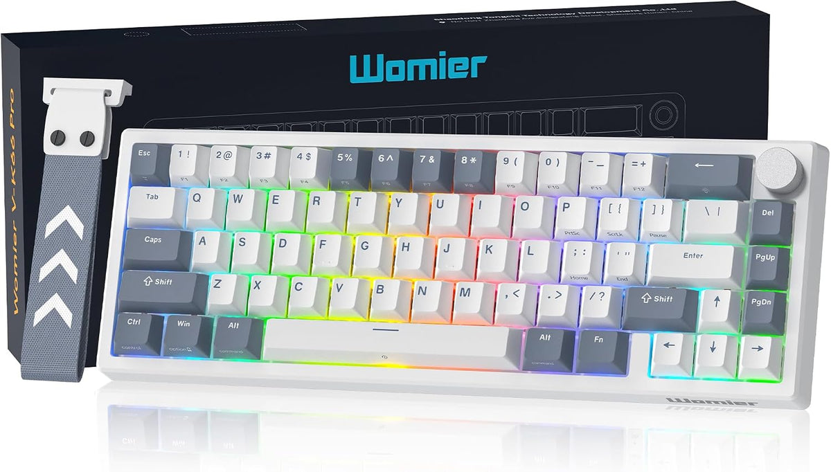 Womier 60% Gaming Keyboard Wired, Creamy Mechanical Keyboard QMK/VIA
