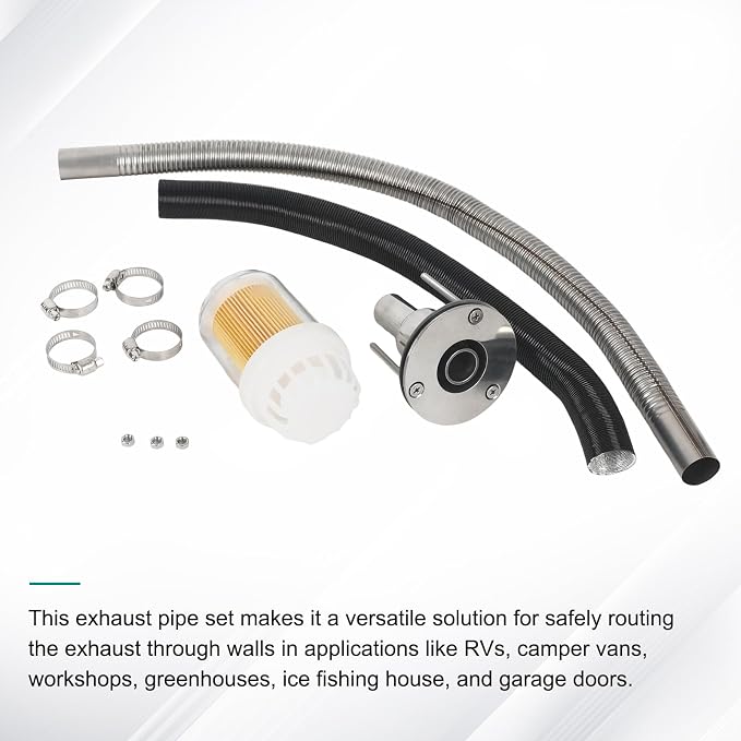 24mm Stainless Steel Exhaust Pipe Air Intake Filter and Pipe Double Wall