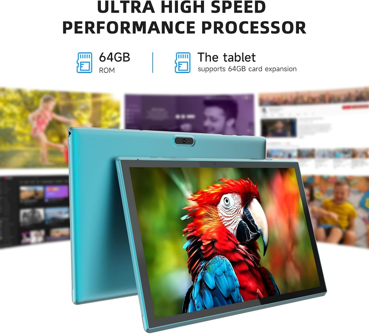10 inch Tablet with Keyboard 2 in 1 Tablet Android 15 Tablets Include Case Mouse Stylus 6000mAh battery 8GB+32GB Support 1024GB Expandable 10.1" Tableta, 2MP+8MP Dual Camera WiFi-6 Bluetooth Tablets