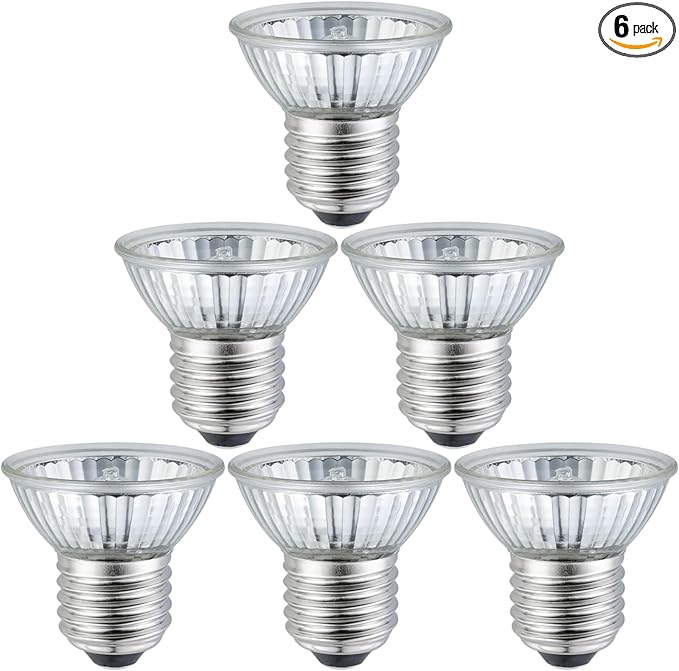UVB UVA Reptile Light Bulb 75W Bulb for Reptiles and Amphibians Use for Turtle, Bearded Dragon, Lizard Cages Heat Lamp Replacement Bulb, Pack of 6