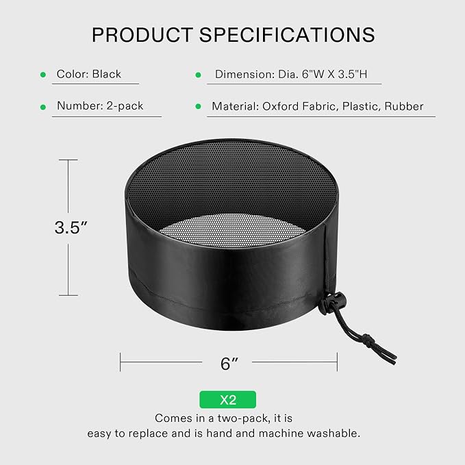VIVOSUN 2-Pcs. Grow Tent Vent Cover