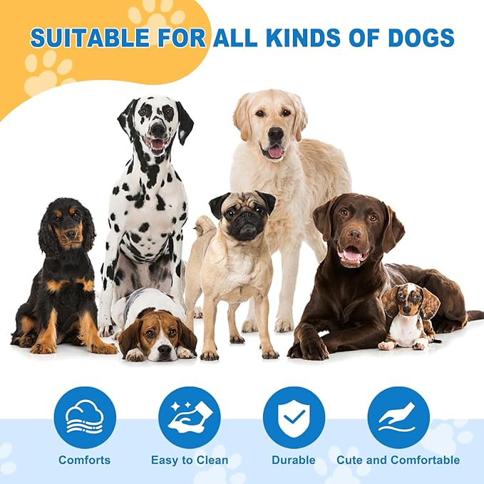 Dog Couch for Large Dogs, Elevated Durable Pet Sofa Bed, 24" W Comfortable Modern and Stylish Dog Sofa Couch with Dry Cleanable Fabric, Furniture for Medium & Large Breed (Blue)
