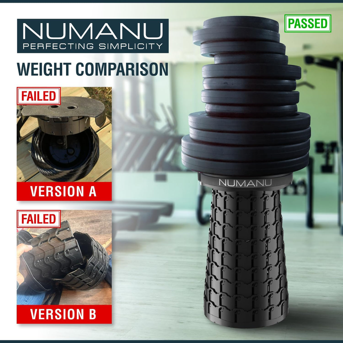 NUMANU XXL Cushioned Collapsible Stool for Adults, Folding Seat, 1000 lbs