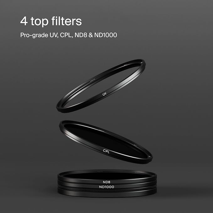 Urth 82mm Magnetic UV, Circular Polarizing, ND1000 Lens Filter Kit