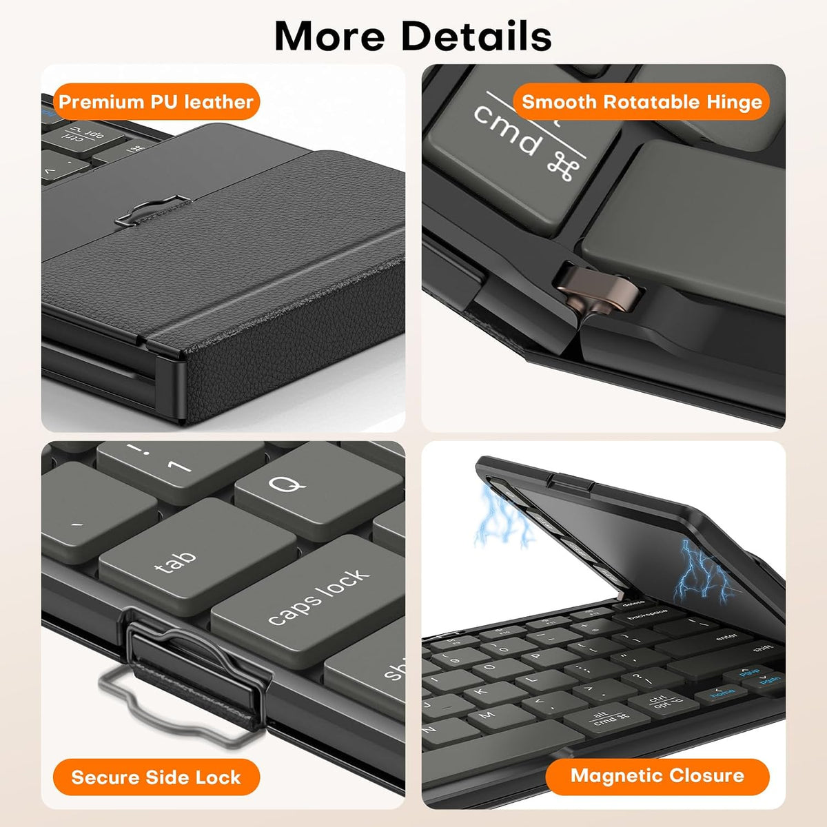OMOTON Bluetooth Foldable Keyboard with Trackpad for iPadOS/Windows/Android