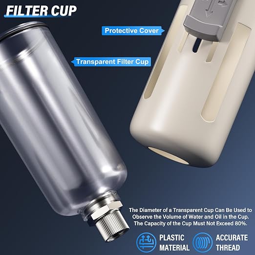 TAILONZ PNEUMATIC 0-150PSI 3/8 Inch NPT Particulate Filter+Coalescing Filter
