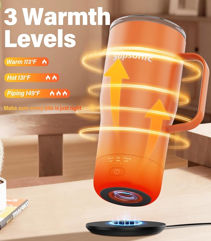 Supsonic Heated Coffee Mug, 20oz Electric Temperature Control Cup | Keeps