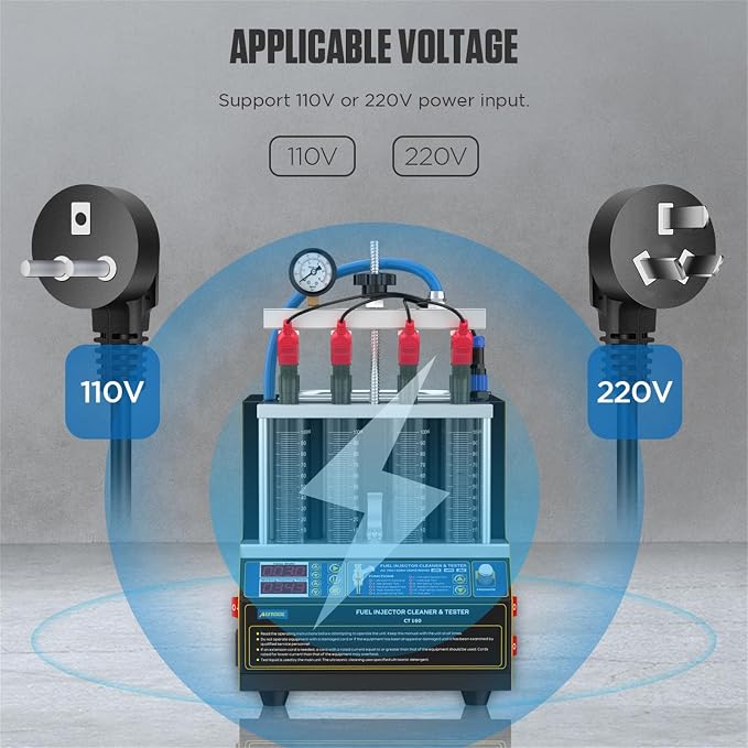 AUTOOL Automotive Motorcycle 4 Cylinder Ultrasonic Wave Injector Cleaner Petrol