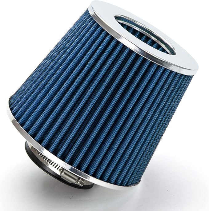 BLUE 2.75" 70 mm Inlet Cold Air Cone Replacement Performance Washable Clamp-On