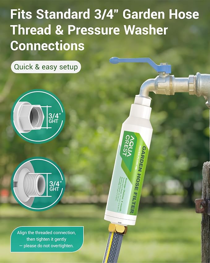 AQUA CREST Garden Hose Water Filter