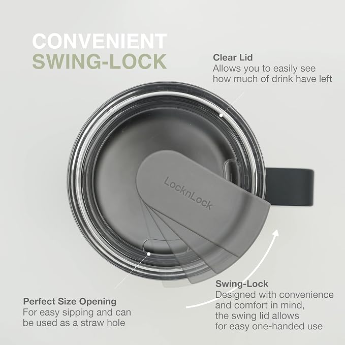 LocknLock Metro Mug Premium 18/8 Stainless Steel Double Wall Insulated