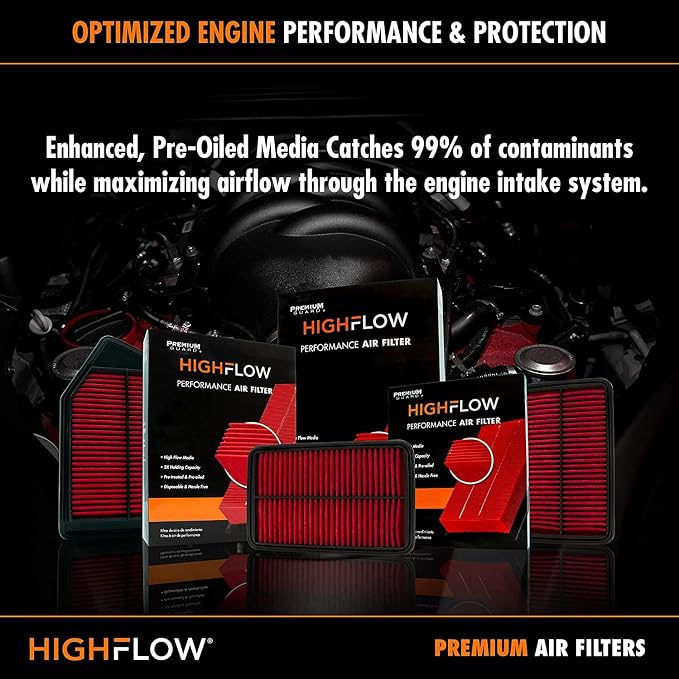 HIGHFLOW High Performance, Pre-Oiled Disposable Engine Air Filter PA99479X |