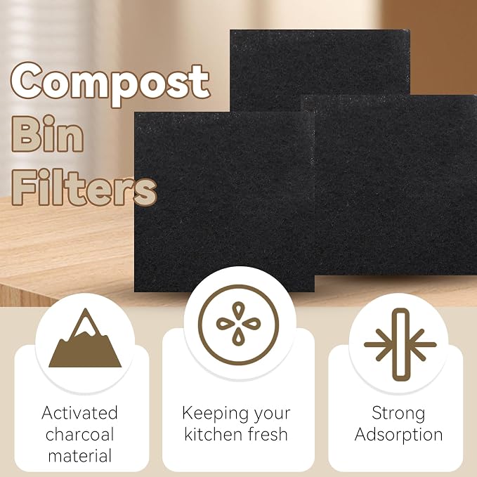 Biaungdo 6 Pack 5 Inch Sqaure Charcoal Filter Replacements