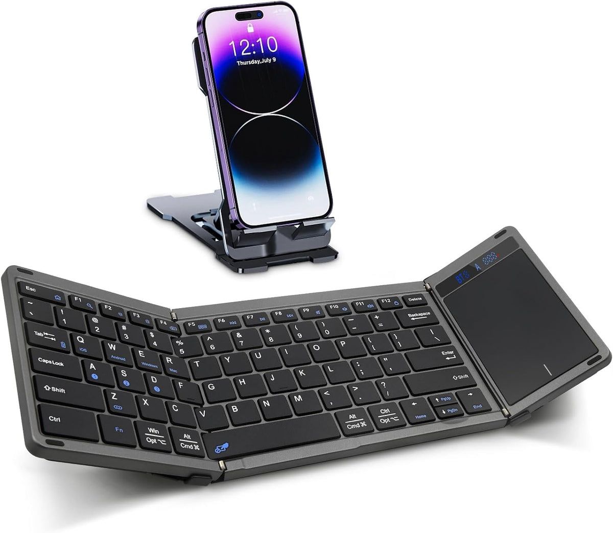 Rii RK809Pro Foldable Bluetooth Keyboard with Touchpad