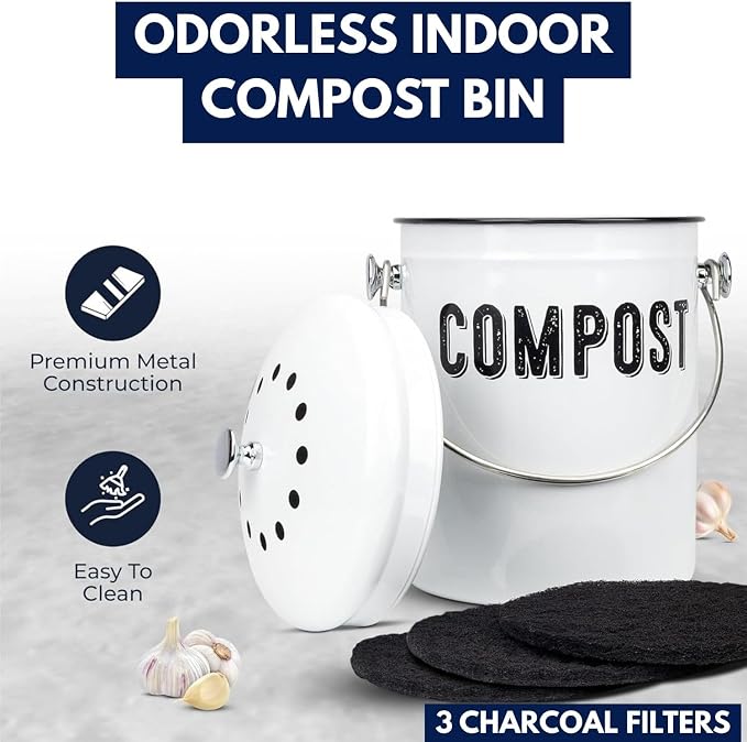 Granrosi Countertop Compost Bin Kitchen
