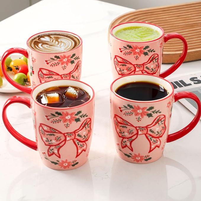 HASENSE Coffee Mugs Set of 4, 16oz Ceramic Cups