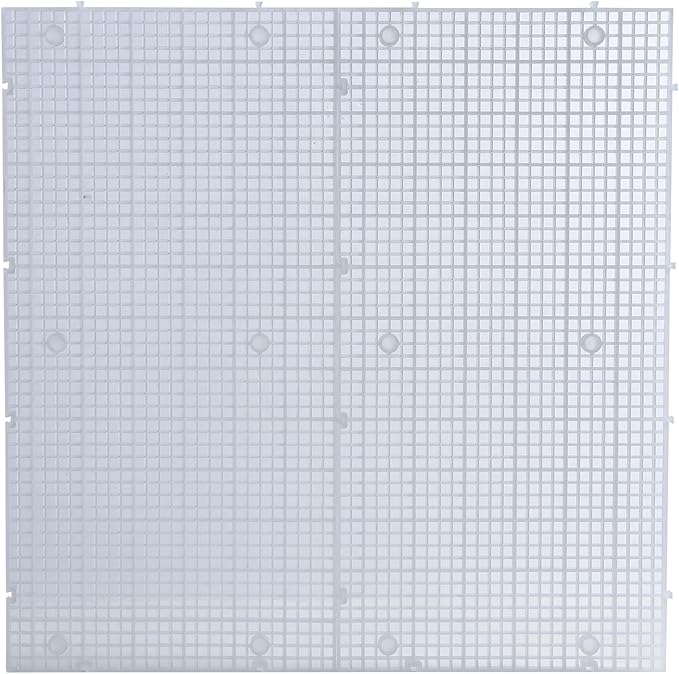 ALEGI Plastic Grid Divider Tray Egg Crate Louvre Aquarium Fish Tank Bottom Isolation with Bracket (4pcs)