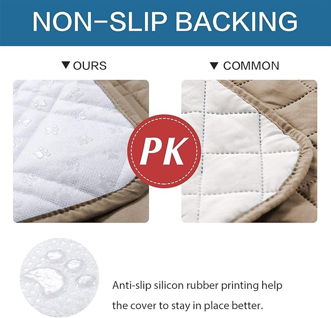 Waterproof Dog Bed Covers for Couch Protection, Water-Resistant Soft Dog Pet Blanket Anti-Slip Dog Blanket for Bed, for Furniture Bed Couch Sofa (Taupe,40x50inch)